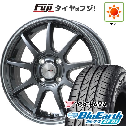 【新品 軽自動車】N-BOX タント スペーシア 夏タイヤ ホイール4本セット 155/65R14 ヨコハマ ブルーアース AE-01 レアマイスター LMスポーツLM-QR ガンメタ/ラインポリッシュ 14インチ