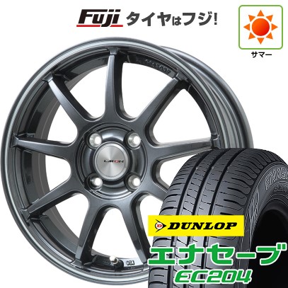 【新品 軽自動車】N-BOX タント スペーシア 夏タイヤ ホイール4本セット 155/65R14 ダンロップ エナセーブ EC204 レアマイスター LMスポーツLM-QR ガンメタ/ラインポリッシュ 14インチ