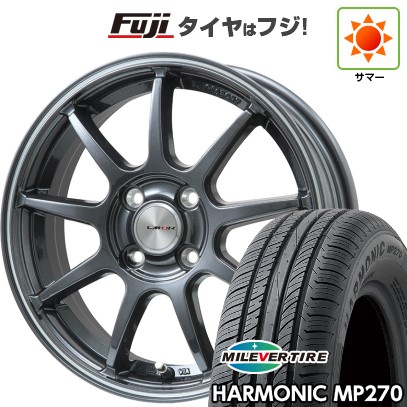 【新品 軽自動車】N-BOX タント スペーシア 夏タイヤ ホイール4本セット 155/65R14 ミレバー ハーモニック MP270(限定) レアマイスター LMスポーツLM-QR 14インチ