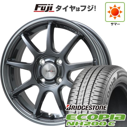 【新品 軽自動車】N-BOX タント スペーシア 夏タイヤ ホイール4本セット 155/65R14 ブリヂストン エコピア NH200 C レアマイスター LMスポーツLM-QR ガンメタ/ラインポリッシュ 14インチ