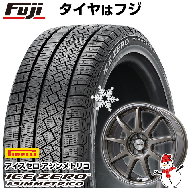 【新品】フリード 5穴/114 スタッドレスタイヤ ホイール4本セット 185/65R15 ピレリ ウィンター アイスゼロアシンメトリコ レアマイスター LMスポーツLM-QR 15インチ(送料無料)