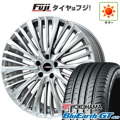 シビック(FL系 FK系)等 夏タイヤ ホイール4本セット 235/35R19 ヨコハマ ブルーアース GT AE51 プレミックス MER-X(ハイパーシルバー) 19インチ