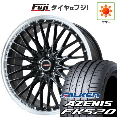 シビック(FL系 FK系)等 夏タイヤ ホイール4本セット 235/35R19 ファルケン アゼニス FK520L プレミックス MER PROMESH グロスブラック/リムポリッシュ 19インチ