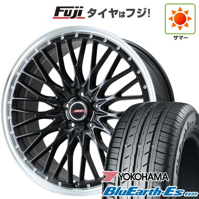 【新品】60系プリウス 夏タイヤ ホイール4本セット 195/60R17 ヨコハマ ブルーアース ES32 プレミックス MER PROMESH グロスブラック/リムポリッシュ 17インチ