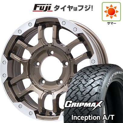 ジムニーシエラ/ジムニーノマド 夏タイヤ ホイール4本セット 215/75R15 グリップマックス インセプション A/T RWL(限定) ビッグウエイ B-LUGNAS FRD(ブロンズ/リムポリッシュ) 15インチ