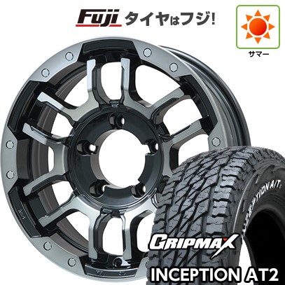 ジムニー 夏タイヤ ホイール4本セット 175/80R16 グリップマックス インセプション A/TII RWL(限定) ビッグウエイ B-LUGNAS FRD(ブラックポリッシュ/ブラッククリア) 16インチ