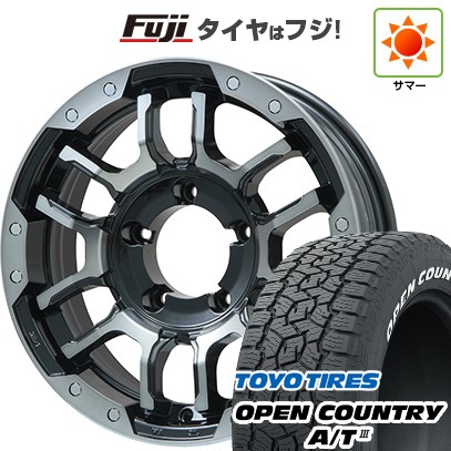 ジムニー 夏タイヤ ホイール4本セット 175/80R16 トーヨー オープンカントリー A/T III RBL ビッグウエイ B-LUGNAS FRD(ブラックポリッシュ/ブラッククリア) 16インチ