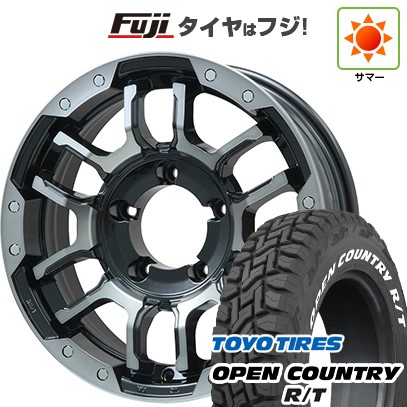 ジムニー 夏タイヤ ホイール4本セット 185/85R16 トーヨー オープンカントリー R/T RWL/RBL ビッグウエイ B-LUGNAS FRD(ブラックポリッシュ/ブラッククリア) 16インチ
