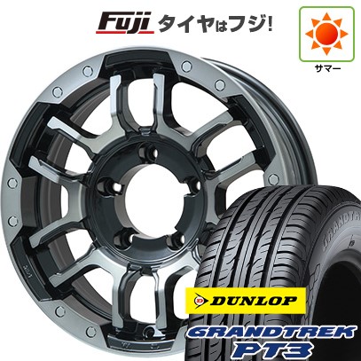 ジムニーシエラ/ジムニーノマド 夏タイヤ ホイール4本セット 215/70R16 ダンロップ グラントレック PT3 ビッグウエイ B-LUGNAS FRD(ブラックポリッシュ/ブラッククリア) 16インチ
