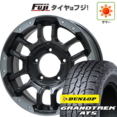 ジムニーシエラ/ジムニーノマド 夏タイヤ ホイール4本セット 215/70R16 ダンロップ グラントレック AT5 ビッグウエイ B-LUGNAS FRD(マットブラック/ブラッククリアリム) 16インチ