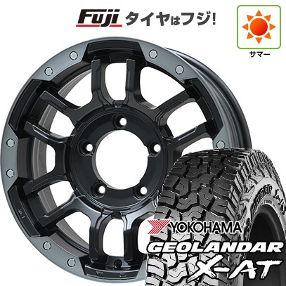 ジムニーシエラ/ジムニーノマド 夏タイヤ ホイール4本セット 215/70R16 ヨコハマ ジオランダー X-AT G016 ビッグウエイ B-LUGNAS FRD(マットブラック/ブラッククリアリム) 16インチ