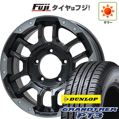 ジムニーシエラ/ジムニーノマド 夏タイヤ ホイール4本セット 215/70R16 ダンロップ グラントレック PT3 ビッグウエイ B-LUGNAS FRD(マットブラック/ブラッククリアリム) 16インチ