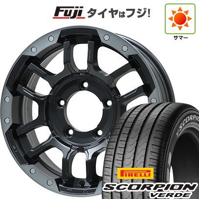 ジムニーシエラ/ジムニーノマド 夏タイヤ ホイール4本セット 215/70R16 ピレリ スコーピオン ヴェルデ ビッグウエイ B-LUGNAS FRD(マットブラック/ブラッククリアリム) 16インチ