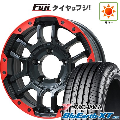 ジムニーシエラ/ジムニーノマド 夏タイヤ ホイール4本セット 215/70R16 ヨコハマ ブルーアース XT AE61 ビッグウエイ B-LUGNAS FRD(マットブラック/レッドリム) 16インチ