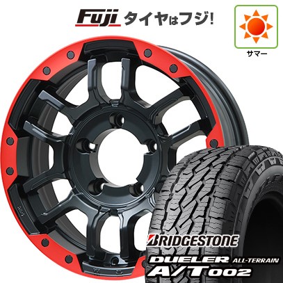 ジムニーシエラ/ジムニーノマド 夏タイヤ ホイール4本セット 215/70R16 ブリヂストン デューラー A/T002 OWL/RBL ビッグウエイ B-LUGNAS FRD(マットブラック/レッドリム) 16インチ