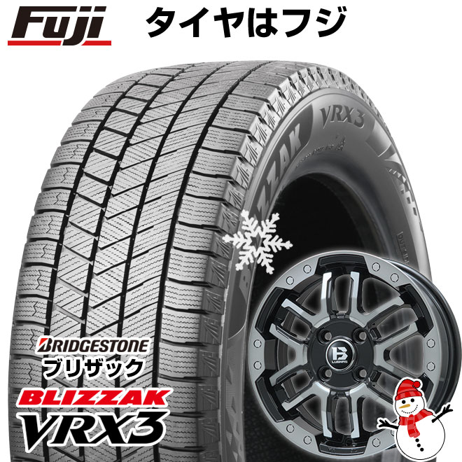 【新品 軽自動車】N-BOX タント スペーシア スタッドレスタイヤ ホイール4本セット 155/65R14 ブリヂストン ブリザック VRX3 ビッグウエイ B-LUGNAS FRD 14インチ(送料無料)