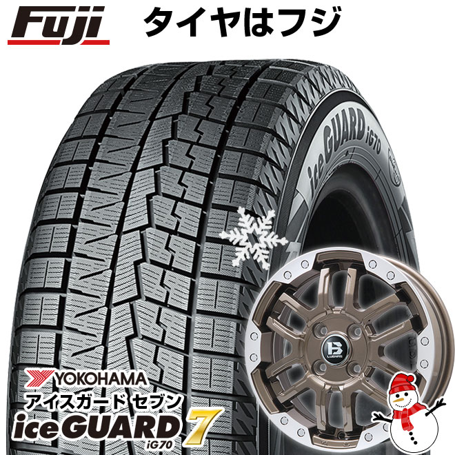 【新品】ライズ/ロッキー（ガソリン） スタッドレスタイヤ ホイール4本セット 195/65R16 ヨコハマ アイスガード7 セブンIG70 ビッグウエイ B-LUGNAS FRD 16インチ(送料無料)