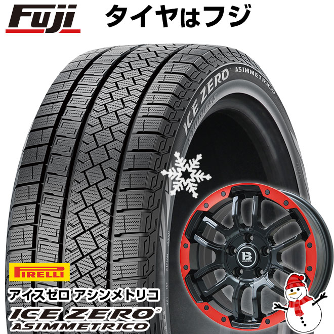 【新品】ライズ/ロッキー（ガソリン） スタッドレスタイヤ ホイール4本セット 195/65R16 ピレリ ウィンター アイスゼロアシンメトリコ ビッグウエイ B-LUGNAS FRD 16インチ(送料無料)