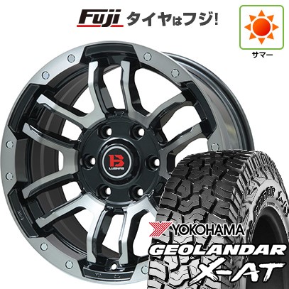 プラド/ハイラックス/トライトン 夏タイヤ ホイール4本セット 265/60R18 ヨコハマ ジオランダー X-AT G016 ビッグウエイ B-LUGNAS FRD(ブラックポリッシュ/ブラッククリア) 18インチ