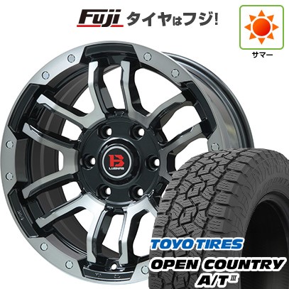 プラド/ハイラックス/トライトン(GSR) 夏タイヤ ホイール4本セット 265/65R17 トーヨー オープンカントリー A/T III RBL ビッグウエイ B-LUGNAS FRD(ブラックポリッシュ/ブラッククリア) 17インチ