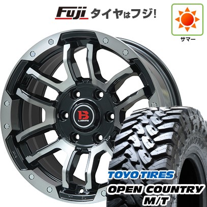 プラド/ハイラックス 夏タイヤ ホイール4本セット 265/70R17 トーヨー オープンカントリー M/T ビッグウエイ B-LUGNAS FRD(ブラックポリッシュ/ブラッククリア) 17インチ