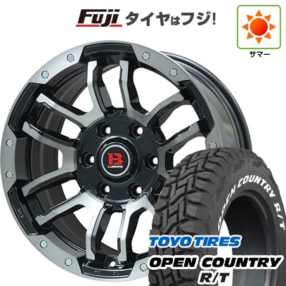 プラド/ハイラックス/トライトン(GSR) 夏タイヤ ホイール4本セット 265/65R17 トーヨー オープンカントリー R/T RWL/RBL ビッグウエイ B-LUGNAS FRD(ブラックポリッシュ/ブラッククリア) 17インチ