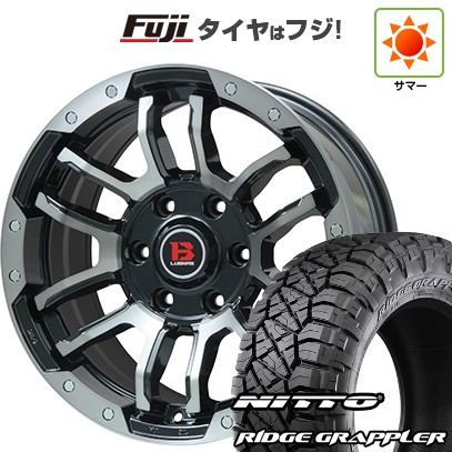 【パンク保証付き】プラド/ハイラックス/トライトン(GSR) 夏タイヤ ホイール4本セット 265/65R17 ニットー リッジグラップラー ビッグウエイ B-LUGNAS FRD 17インチ