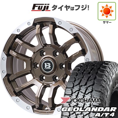 プラド/ハイラックス/トライトン 夏タイヤ ホイール4本セット 265/60R18 ヨコハマ ジオランダー A/T4 G018 RBL ビッグウエイ B-LUGNAS FRD(ブロンズ/リムポリッシュ) 18インチ