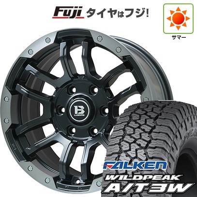 プラド/ハイラックス/トライトン(GSR) 夏タイヤ ホイール4本セット 265/65R17 ファルケン ワイルドピーク A/T3W ビッグウエイ B-LUGNAS FRD(マットブラック/ブラッククリアリム) 17インチ
