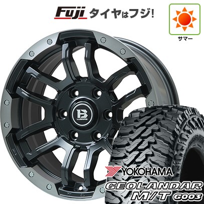 プラド/ハイラックス/トライトン(GSR) 夏タイヤ ホイール4本セット 265/65R17 ヨコハマ ジオランダー M/T G003 ビッグウエイ B-LUGNAS FRD(マットブラック/ブラッククリアリム) 17インチ