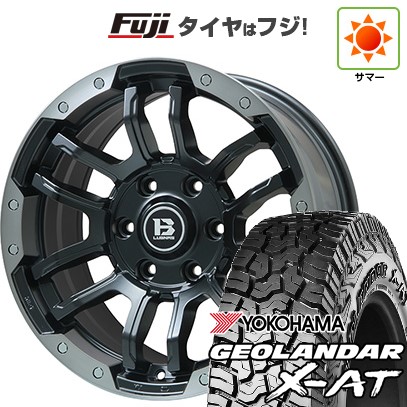 プラド/ハイラックス/トライトン 夏タイヤ ホイール4本セット 265/60R18 ヨコハマ ジオランダー X-AT G016 ビッグウエイ B-LUGNAS FRD(マットブラック/ブラッククリアリム) 18インチ