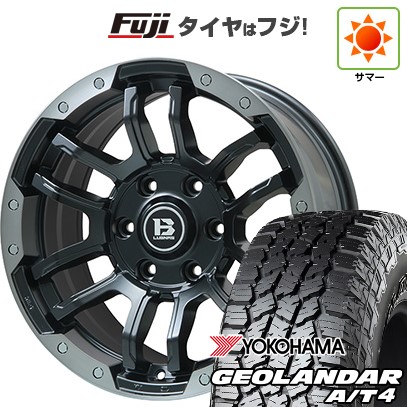 プラド/ハイラックス 夏タイヤ ホイール4本セット 265/70R17 ヨコハマ ジオランダー A/T4 G018 OWL/RBL ビッグウエイ B-LUGNAS FRD(マットブラック/ブラッククリアリム) 17インチ