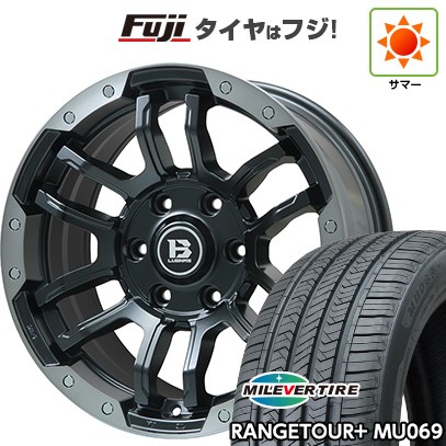 プラド/ハイラックス/トライトン(GSR) 夏タイヤ ホイール4本セット 265/65R17 ミレバー レンジツアープラスMU069（限定） ビッグウエイ B-LUGNAS FRD(マットブラック/ブラッククリアリム) 17インチ
