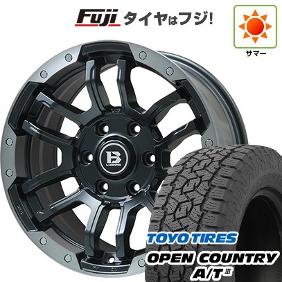 プラド/ハイラックス/トライトン(GSR) 夏タイヤ ホイール4本セット 265/65R17 トーヨー オープンカントリー A/T III RBL ビッグウエイ B-LUGNAS FRD(マットブラック/ブラッククリアリム) 17インチ