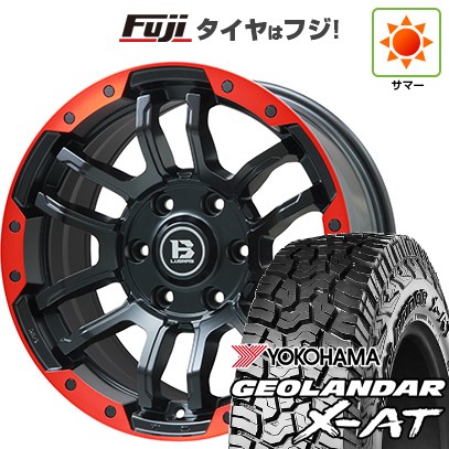 プラド/ハイラックス/トライトン(GSR) 夏タイヤ ホイール4本セット 265/65R17 ヨコハマ ジオランダー X-AT G016 ビッグウエイ B-LUGNAS FRD(マットブラック/レッドリム) 17インチ