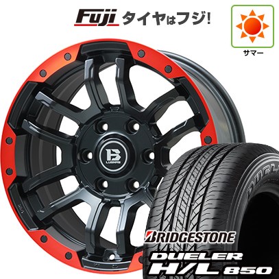 プラド/ハイラックス/トライトン(GSR) 夏タイヤ ホイール4本セット 265/65R17 ブリヂストン デューラー H/L850 ビッグウエイ B-LUGNAS FRD(マットブラック/レッドリム) 17インチ