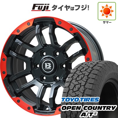 プラド/ハイラックス/トライトン(GSR) 夏タイヤ ホイール4本セット 265/65R17 トーヨー オープンカントリー A/T III RBL ビッグウエイ B-LUGNAS FRD(マットブラック/レッドリム) 17インチ
