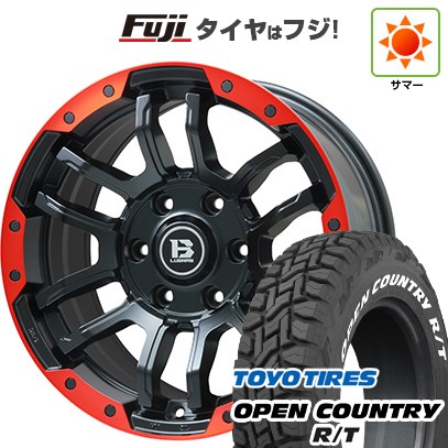 プラド/ハイラックス/トライトン(GSR) 夏タイヤ ホイール4本セット 265/65R17 トーヨー オープンカントリー R/T RWL/RBL ビッグウエイ B-LUGNAS FRD(マットブラック/レッドリム) 17インチ