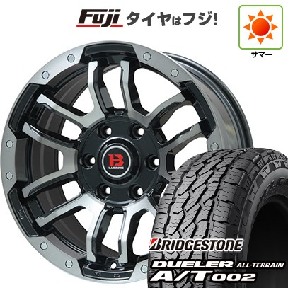 プラド/ハイラックス/トライトン 夏タイヤ ホイール４本セット 265/60R18 ブリヂストン デューラー A/T002 RBL ビッグウエイ B-LUGNAS FRD(ブラックポリッシュ/ブラッククリア) 18インチ