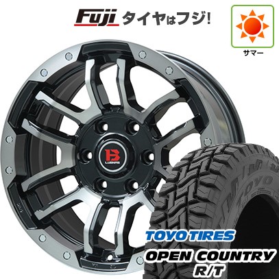 プラド/ハイラックス/トライトン 夏タイヤ ホイール4本セット 265/60R18 トーヨー オープンカントリー R/T RBL ビッグウエイ B-LUGNAS FRD(ブラックポリッシュ/ブラッククリア) 18インチ