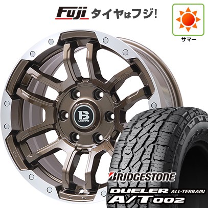 プラド/ハイラックス/トライトン 夏タイヤ ホイール４本セット 265/60R18 ブリヂストン デューラー A/T002 RBL ビッグウエイ B-LUGNAS FRD(ブロンズ/リムポリッシュ) 18インチ