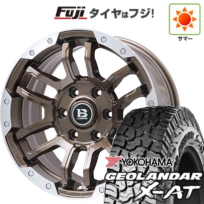 プラド/ハイラックス/トライトン 夏タイヤ ホイール４本セット 265/60R18 ヨコハマ ジオランダー X-AT G016 ビッグウエイ B-LUGNAS FRD(ブロンズ/リムポリッシュ) 18インチ