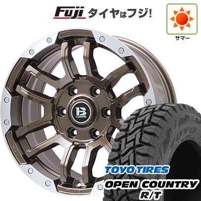 プラド/ハイラックス/トライトン 夏タイヤ ホイール4本セット 265/60R18 トーヨー オープンカントリー R/T RBL ビッグウエイ B-LUGNAS FRD(ブロンズ/リムポリッシュ) 18インチ