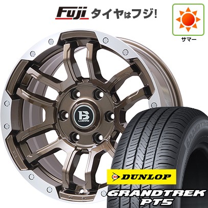 プラド/ハイラックス/トライトン 夏タイヤ ホイール4本セット 265/60R18 ダンロップ グラントレック PT5 ビッグウエイ B-LUGNAS FRD(ブロンズ/リムポリッシュ) 18インチ