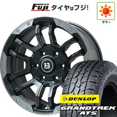 プラド/ハイラックス/トライトン(GSR) 夏タイヤ ホイール4本セット 265/65R17 ダンロップ グラントレック AT5 ビッグウエイ B-LUGNAS FRD(マットブラック/ブラッククリアリム) 17インチ