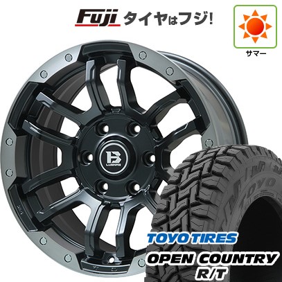 プラド/ハイラックス/トライトン 夏タイヤ ホイール4本セット 265/60R18 トーヨー オープンカントリー R/T RBL ビッグウエイ B-LUGNAS FRD(マットブラック/ブラッククリアリム) 18インチ