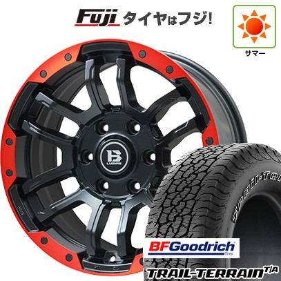 プラド/ハイラックス/トライトン(GSR) 夏タイヤ ホイール4本セット 265/65R17 BFグッドリッチ トレールテレーンT/A ORWL ビッグウエイ B-LUGNAS FRD(マットブラック/レッドリム) 17インチ