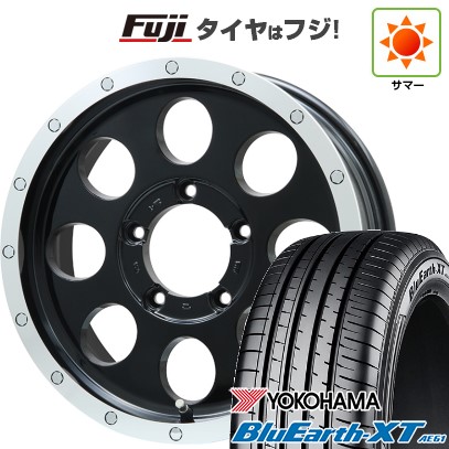 【新品】ジムニーシエラ 夏タイヤ ホイール4本セット 215/70R16 ヨコハマ ブルーアース XT AE61 レアマイスター LMG CS-8 グロスブラック/リムポリッシュ 16インチ