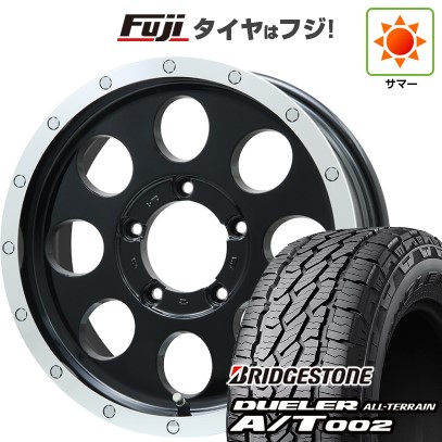 【新品】ジムニーシエラ 夏タイヤ ホイール4本セット 215/70R16 ブリヂストン デューラー A/T002 OWL/RBL レアマイスター LMG CS-8 グロスブラック/リムポリッシュ 16インチ