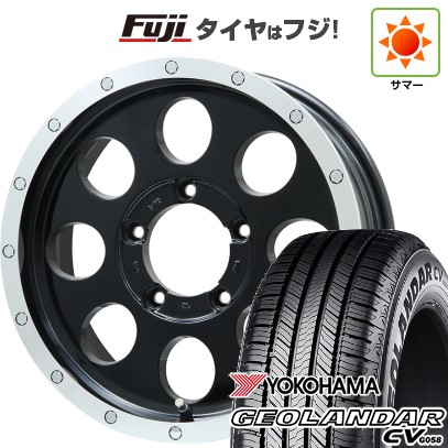 【新品】ジムニーシエラ 夏タイヤ ホイール4本セット 225/70R16 ヨコハマ ジオランダー CV G058 レアマイスター LMG CS-8 グロスブラック/リムポリッシュ 16インチ